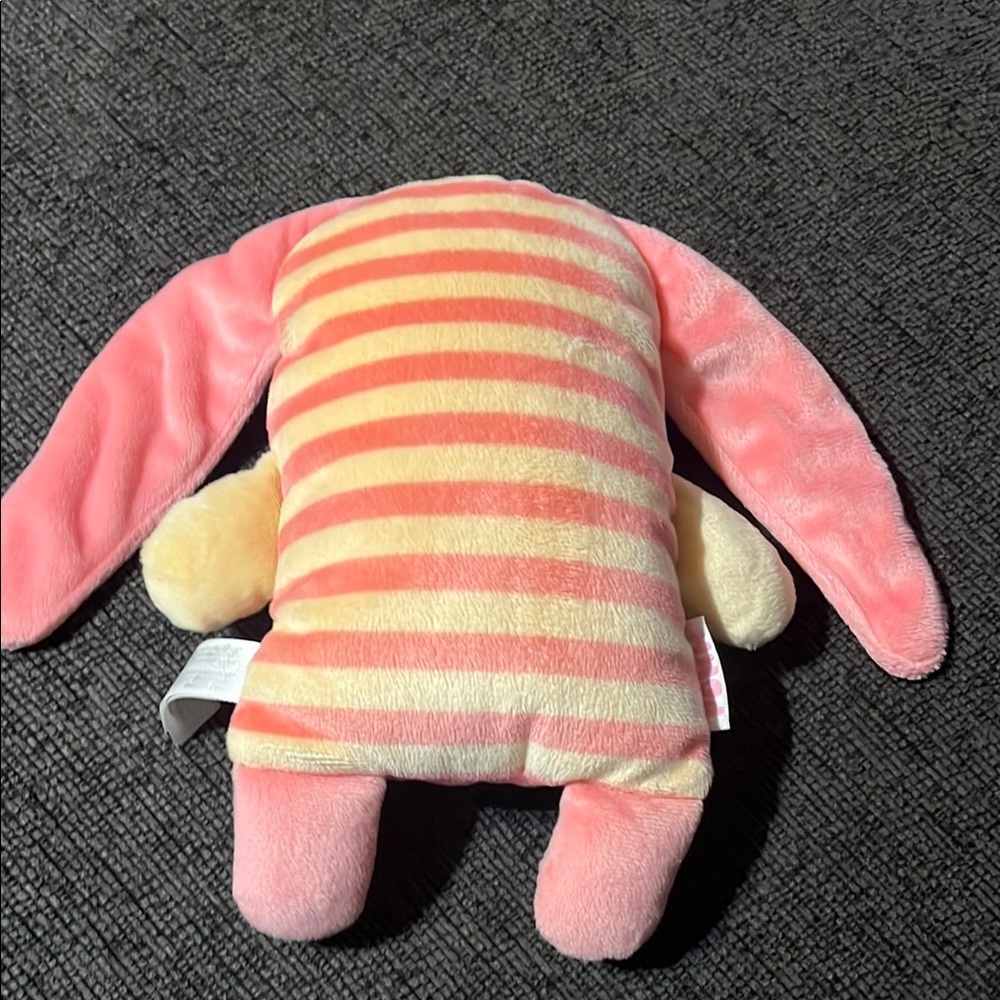 Pink and Yellow Stuffed Animal Rabbit - Picture 2 of 9